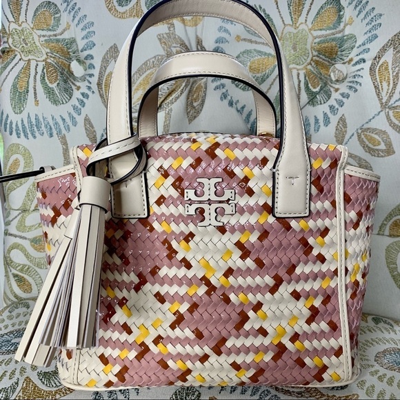 New! Tory Burch Thea Woven Mini Slouchy Satchel - Picture 1 of 7